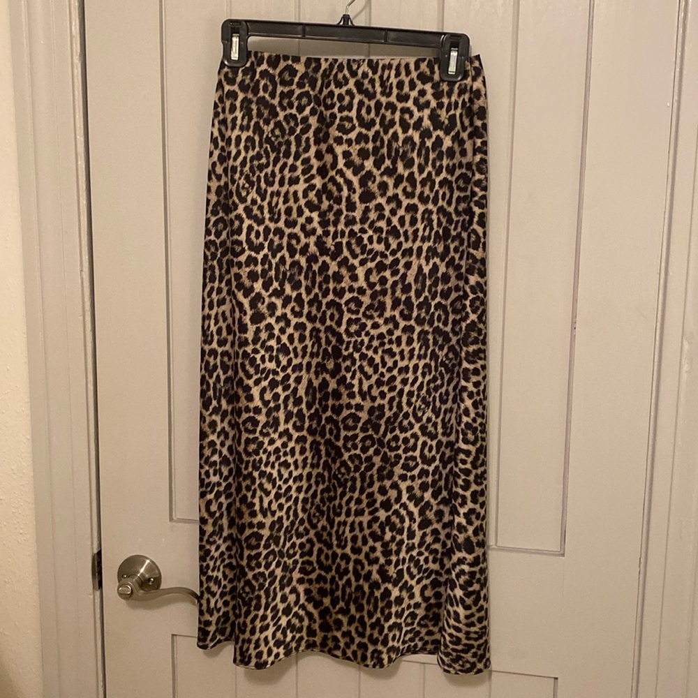 Silk Cheetah Skirt